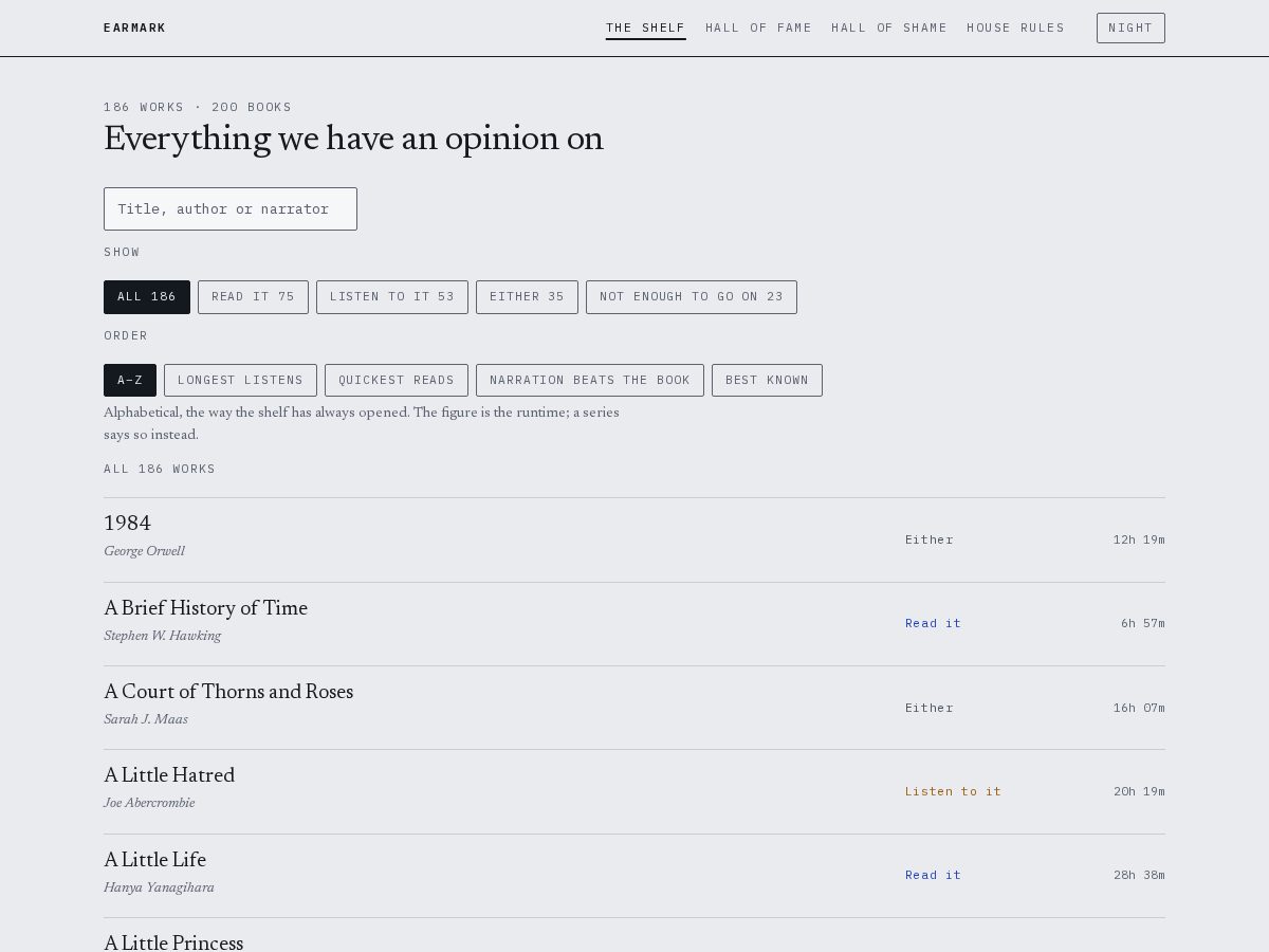 Landing-page snapshot of earmark-review.com