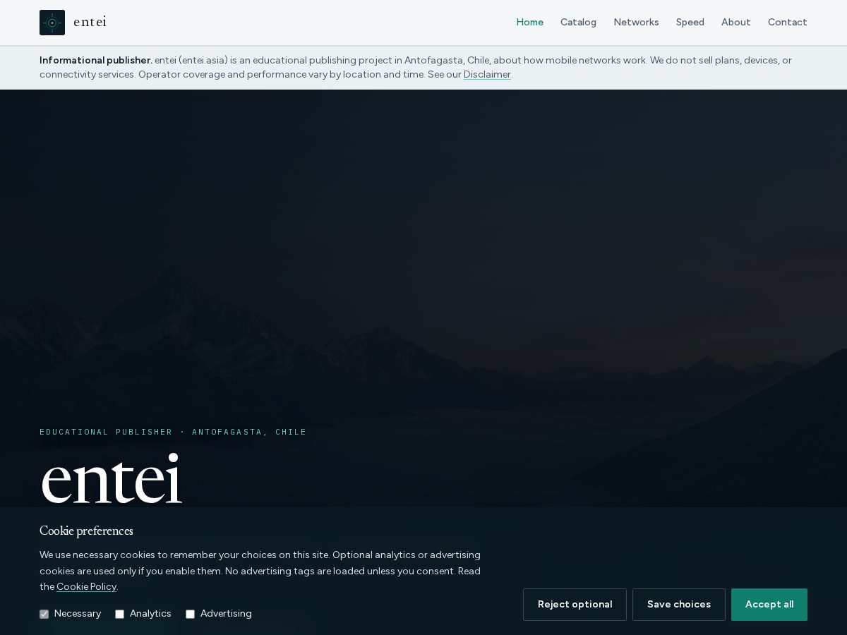 Landing-page snapshot of entei.asia