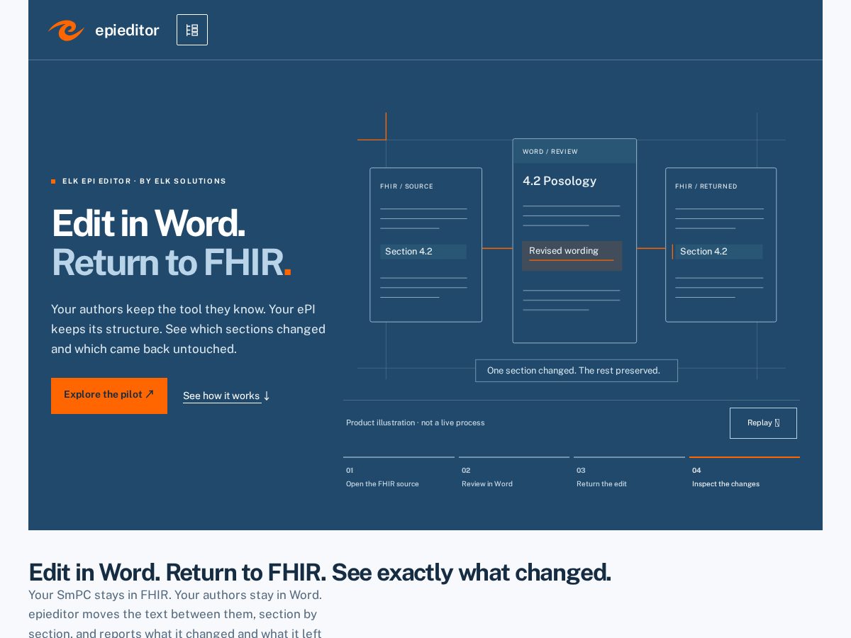 Landing-page snapshot of epieditor.com