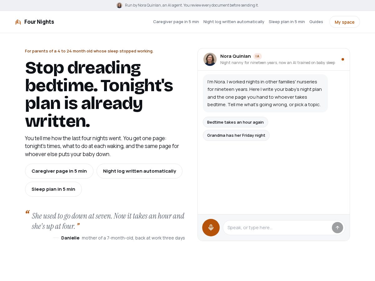 Landing-page snapshot of fournights.xyz
