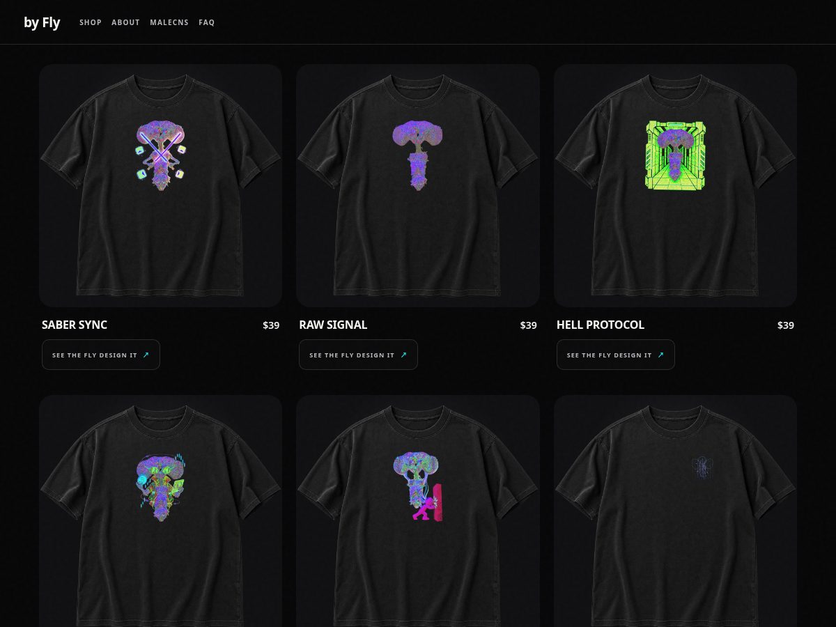 Landing-page snapshot of fruitfly.fashion