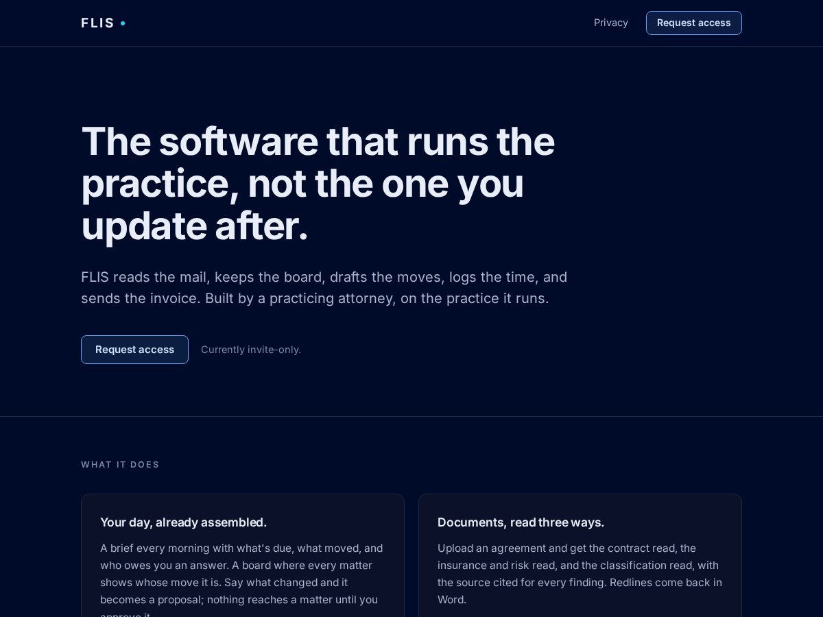 Landing-page snapshot of getflis.com