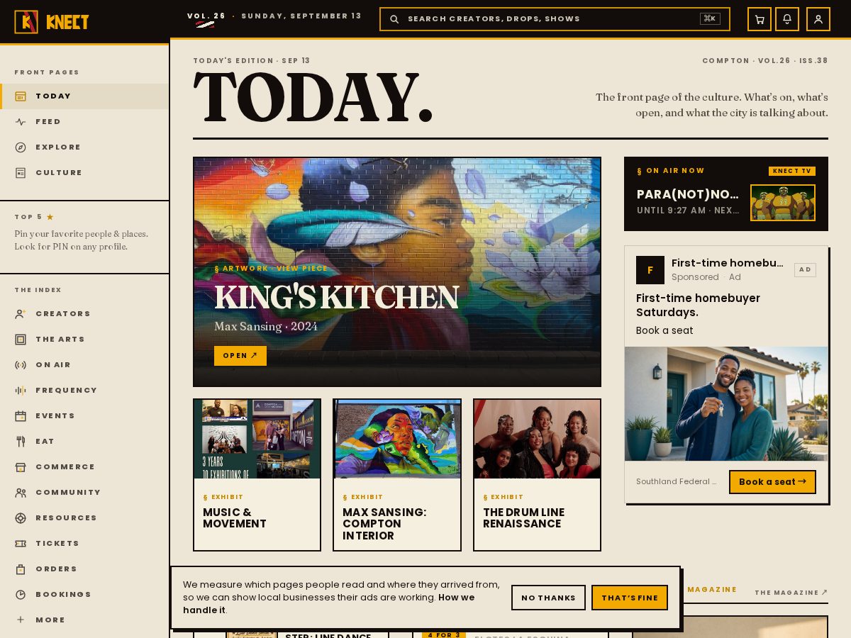 Landing-page snapshot of getknect.app