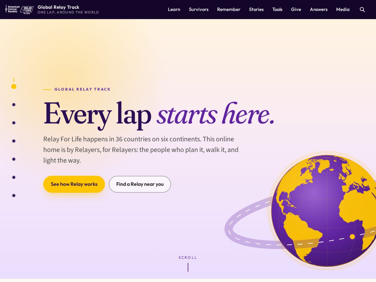 Landing-page snapshot of globalrelaytrack.com