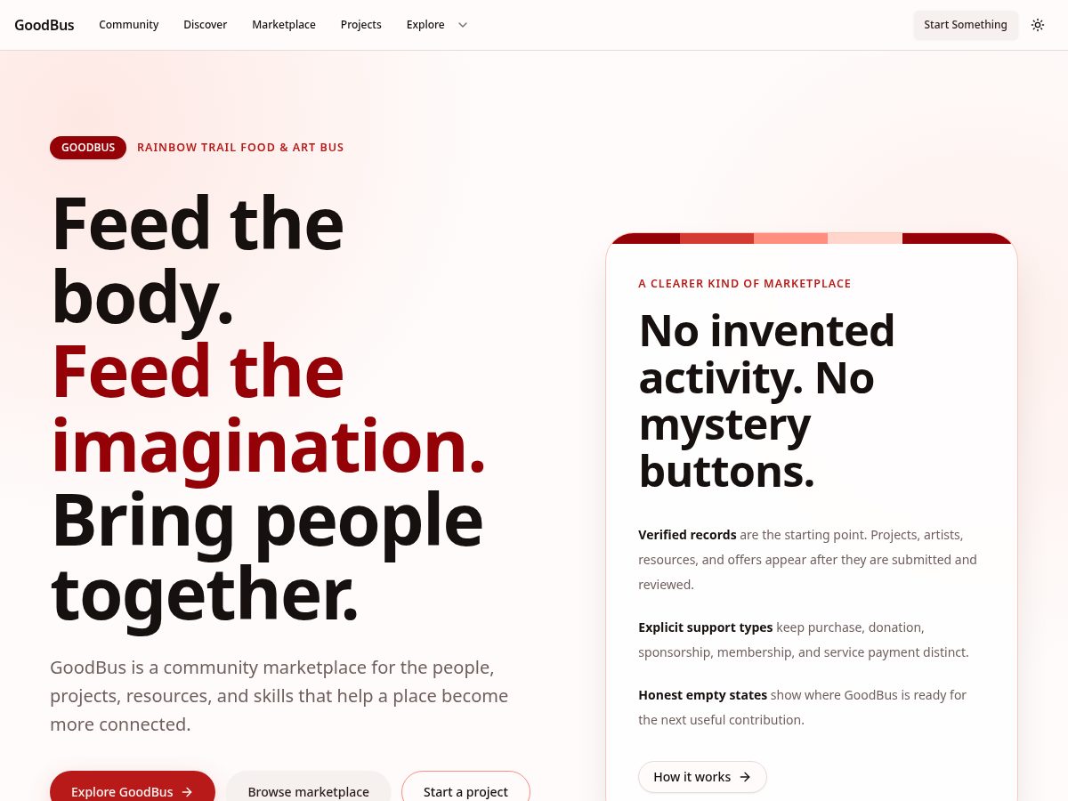 Landing-page snapshot of goodbus.org