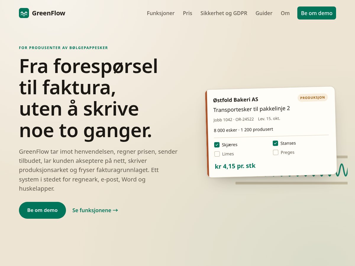 Landing-page snapshot of greenflow.work