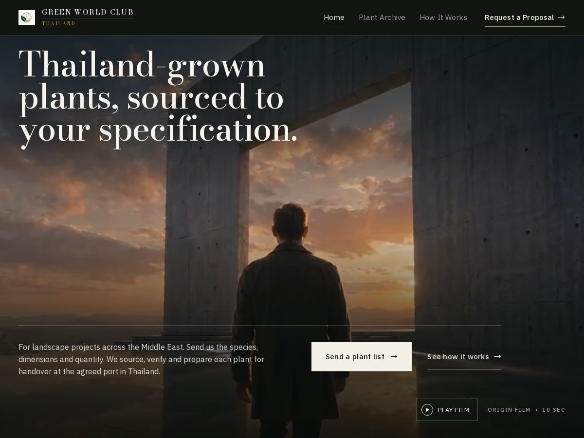 Landing-page snapshot of greenworldclub.com