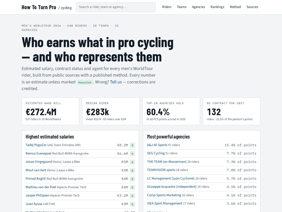 Landing-page snapshot of howtoturnpro.com