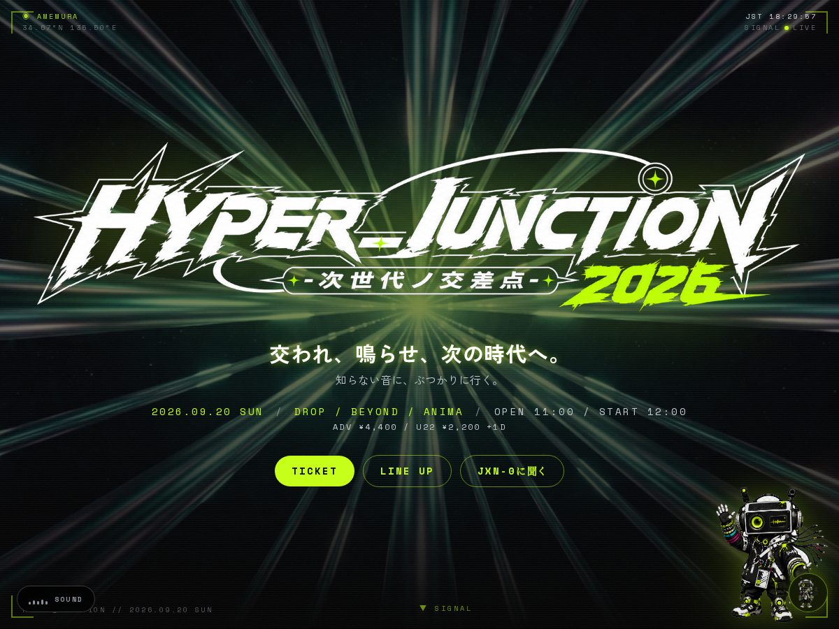 Landing-page snapshot of hyper-junction.com