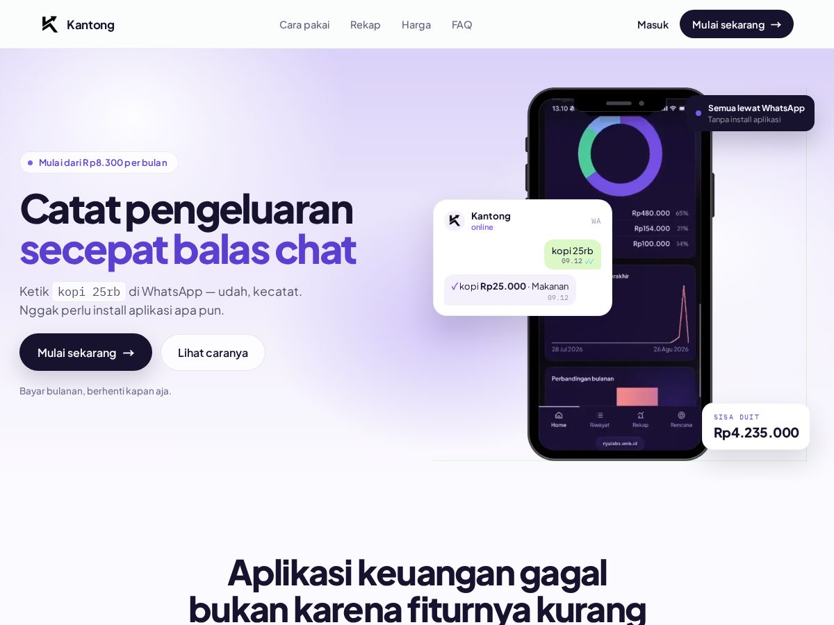 Landing-page snapshot of kantong.site