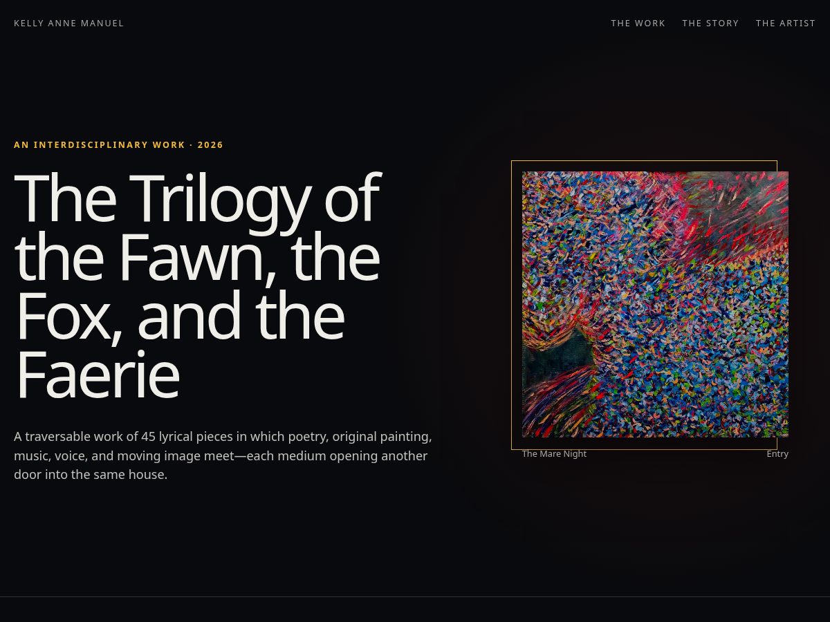 Landing-page snapshot of kellyannemanuel.art