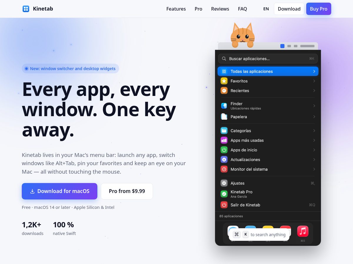 Landing-page snapshot of kinetab.com