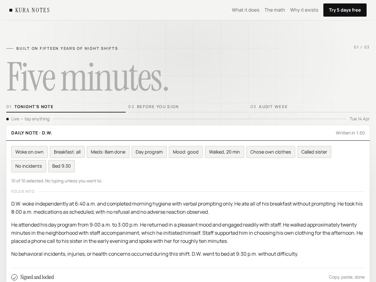 Landing-page snapshot of kuranotes.org