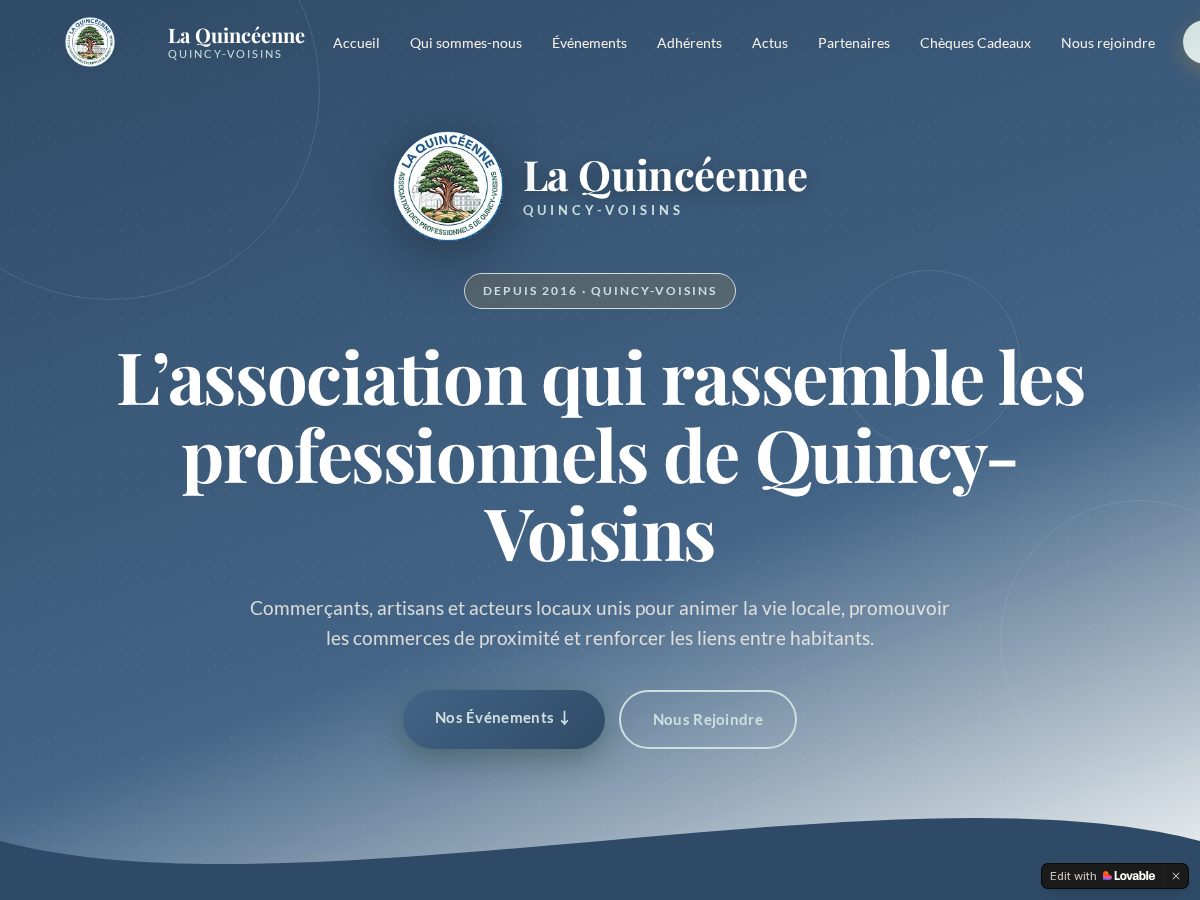 Landing-page snapshot of laquinceenne.com