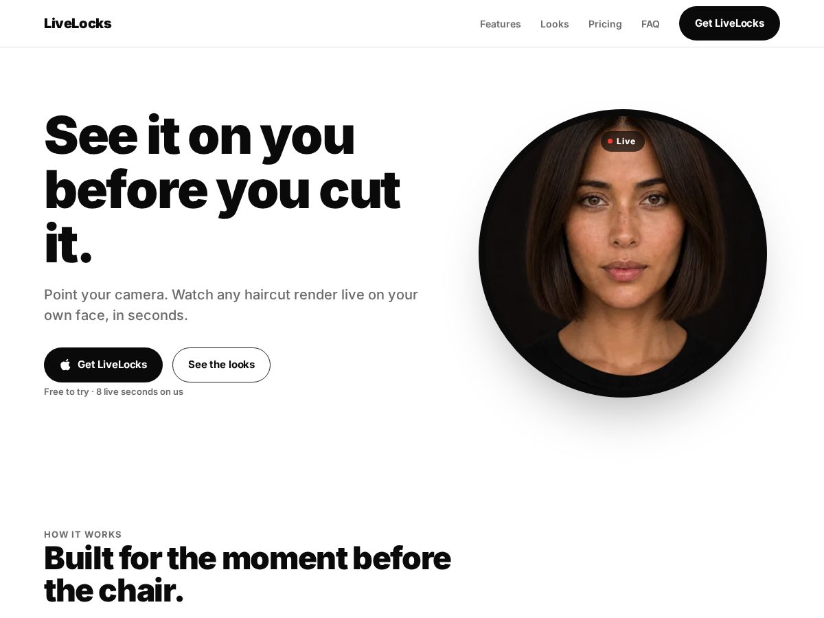 Landing-page snapshot of livelocks.xyz