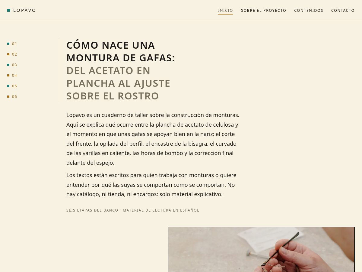 Landing-page snapshot of lopavo.world