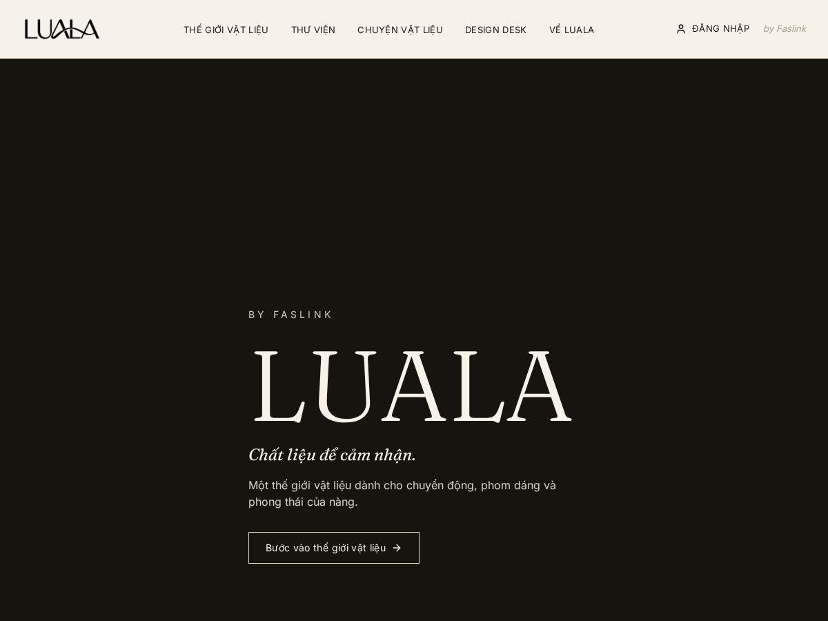 Landing-page snapshot of luala.art