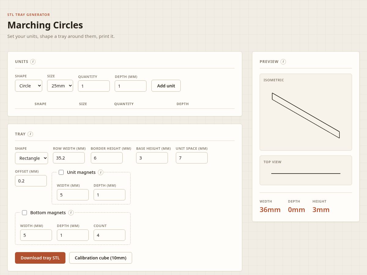 Landing-page snapshot of marchingcircles.xyz