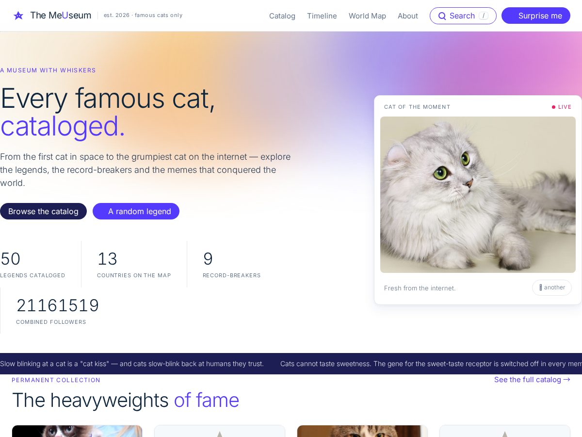 Landing-page snapshot of meuseum.org