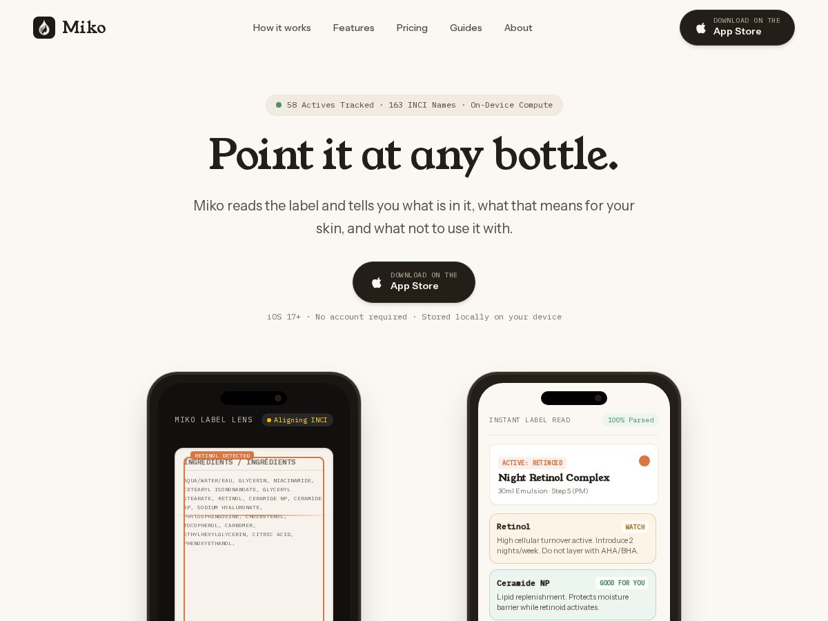 Landing-page snapshot of mikocare.pro