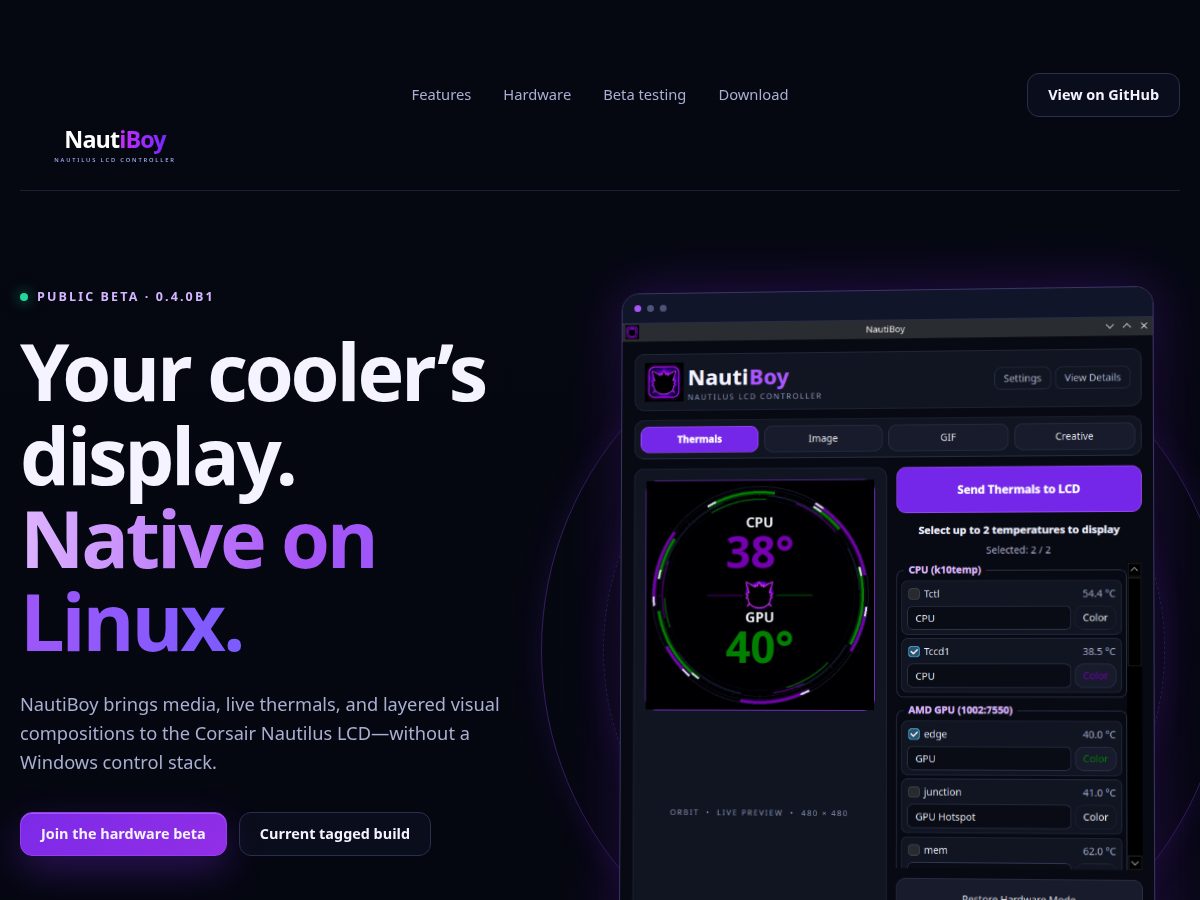 Landing-page snapshot of nautiboy.dev