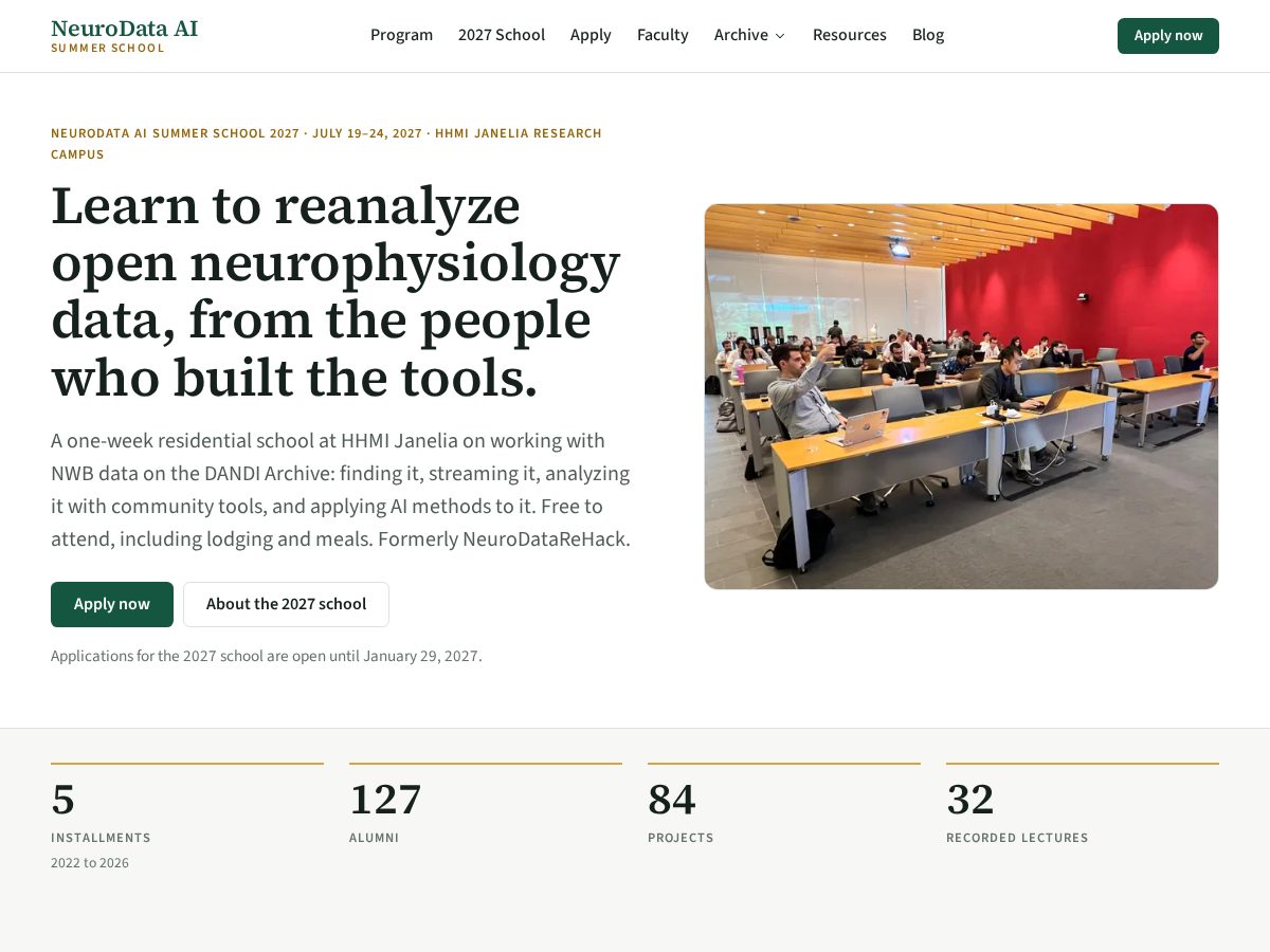 Landing-page snapshot of neurodata-ai.org