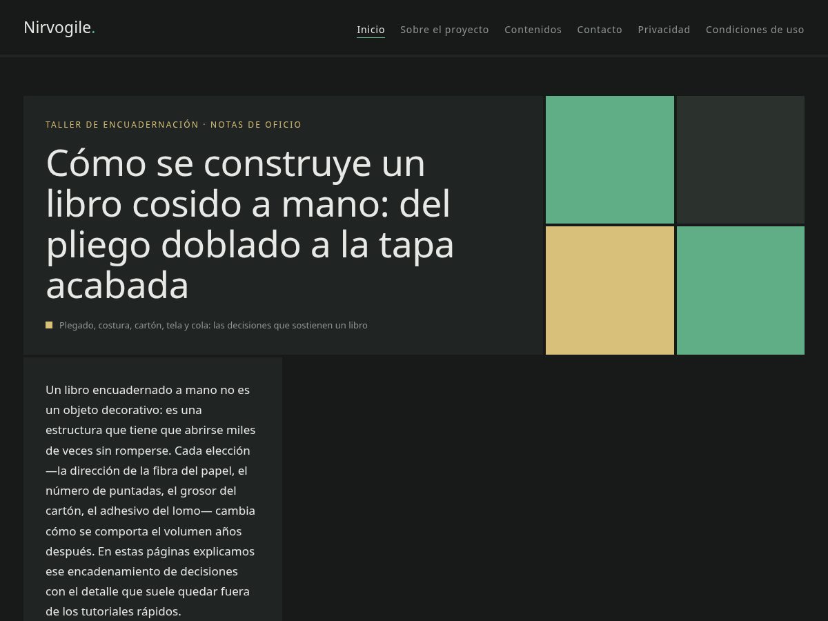 Landing-page snapshot of nirvogile.world