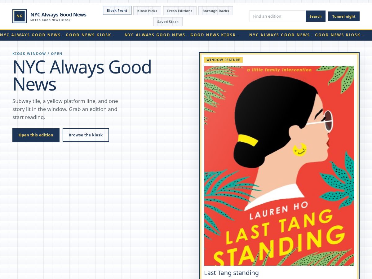 Landing-page snapshot of nycalwaygoodnews.com