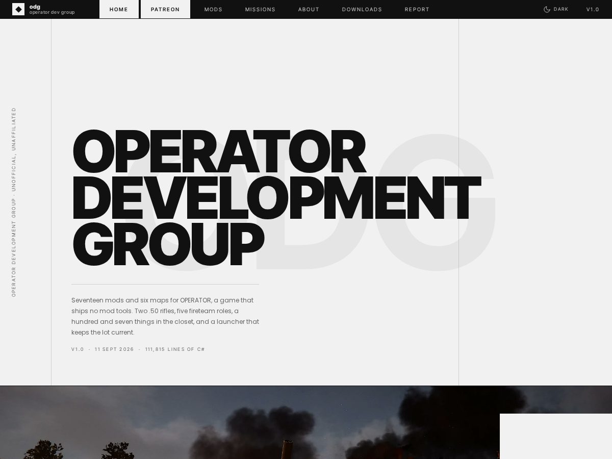 Landing-page snapshot of operatordevgroup.com