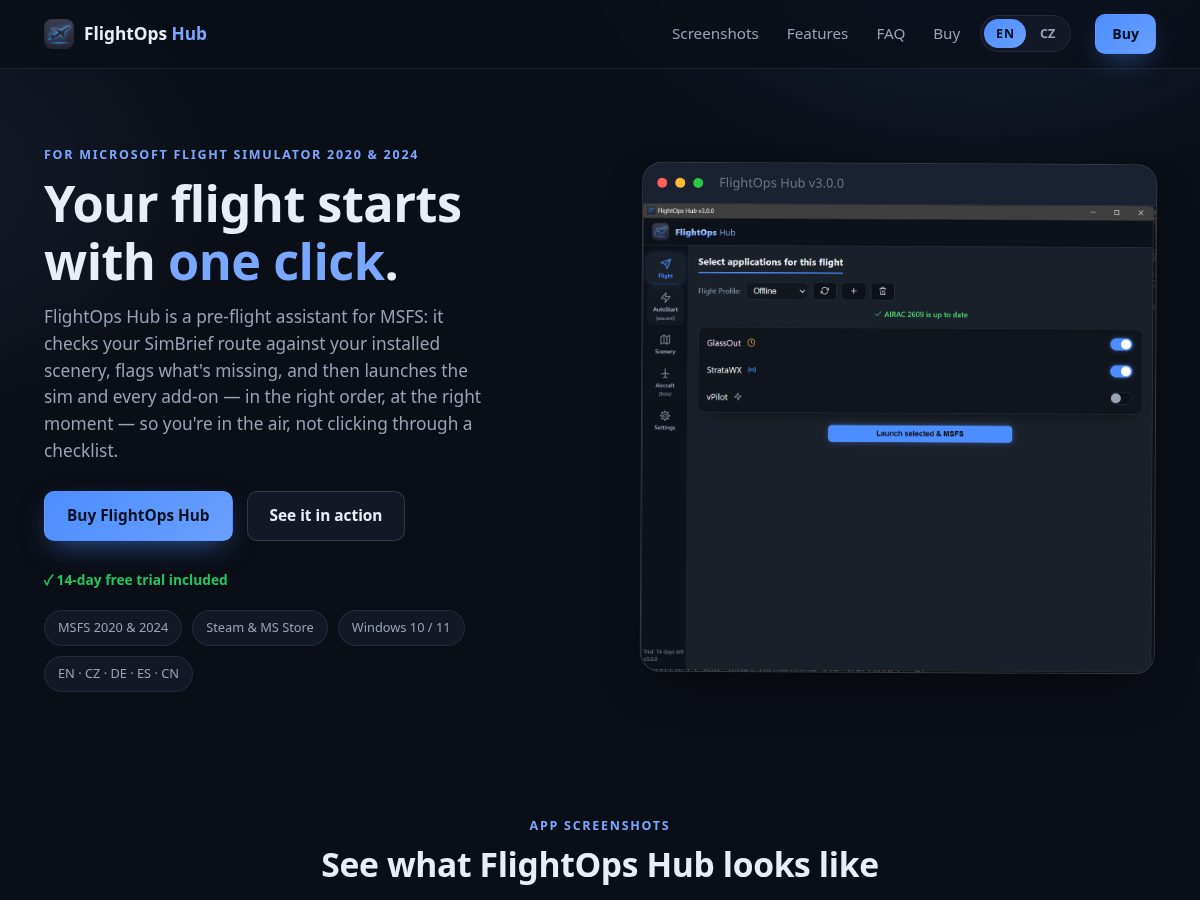 Landing-page snapshot of opossumdev.com