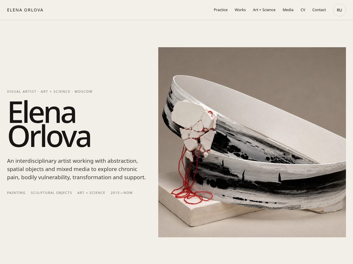 Landing-page snapshot of orlovaelena.art