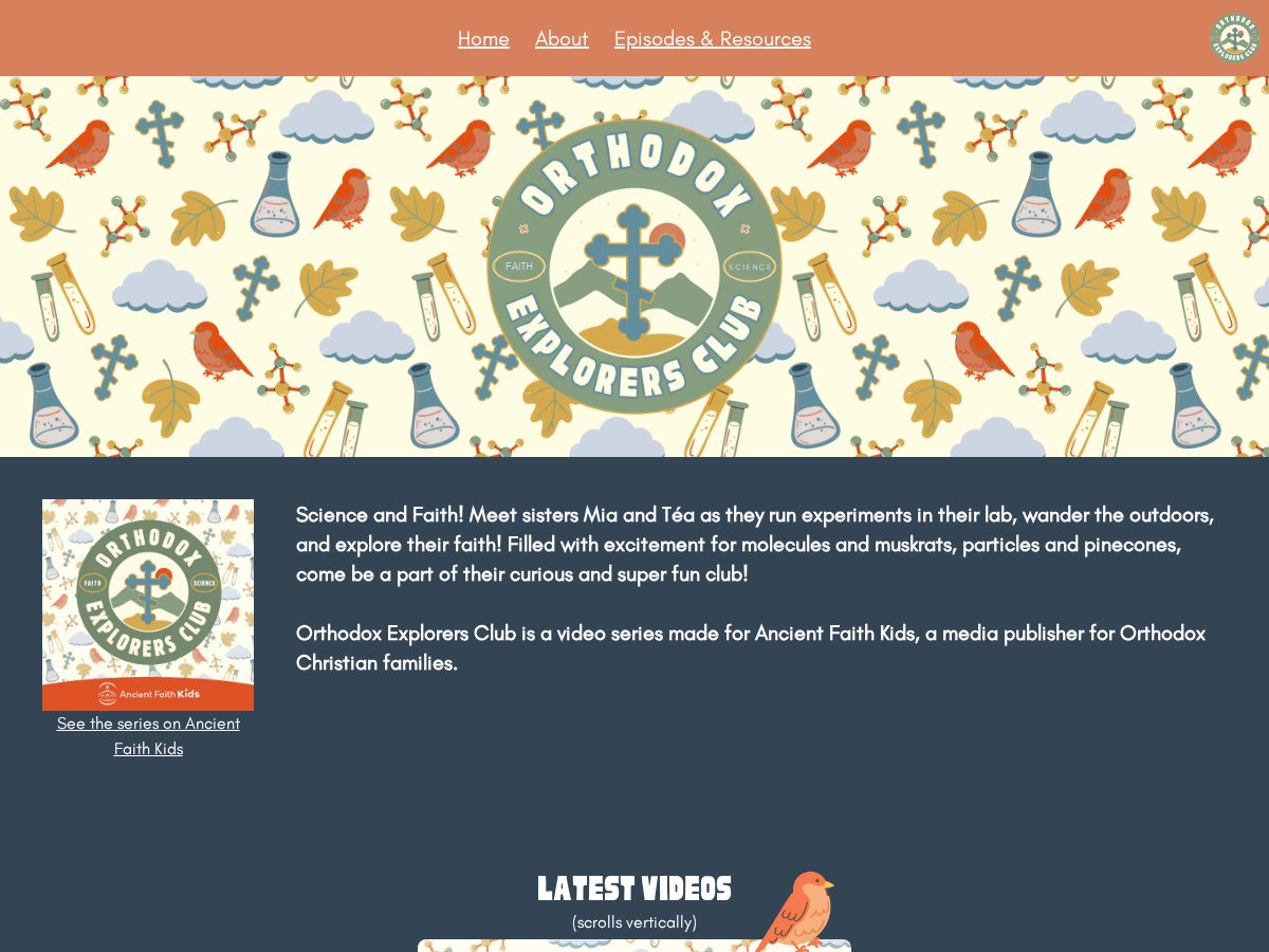 Landing-page snapshot of orthodoxexplorersclub.com