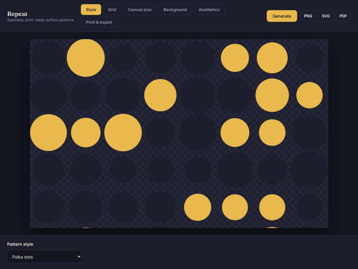 Landing-page snapshot of patternmaker.blog