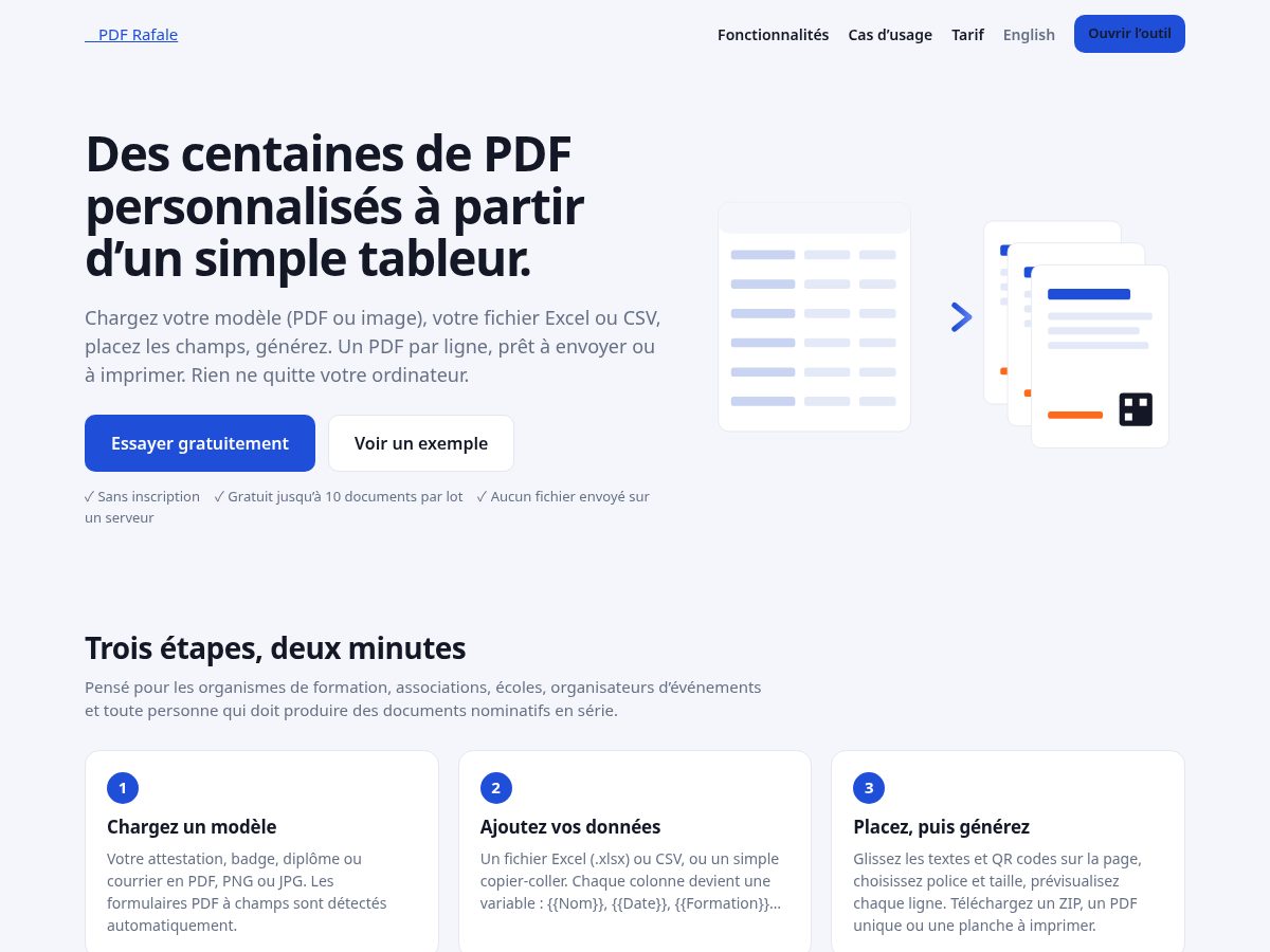 Landing-page snapshot of pdfrafale.com