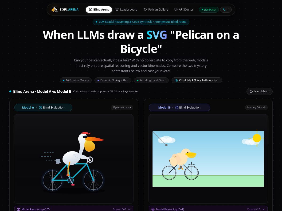Landing-page snapshot of pelican-arena.xyz
