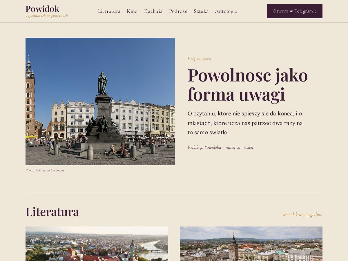 Landing-page snapshot of powidok.online