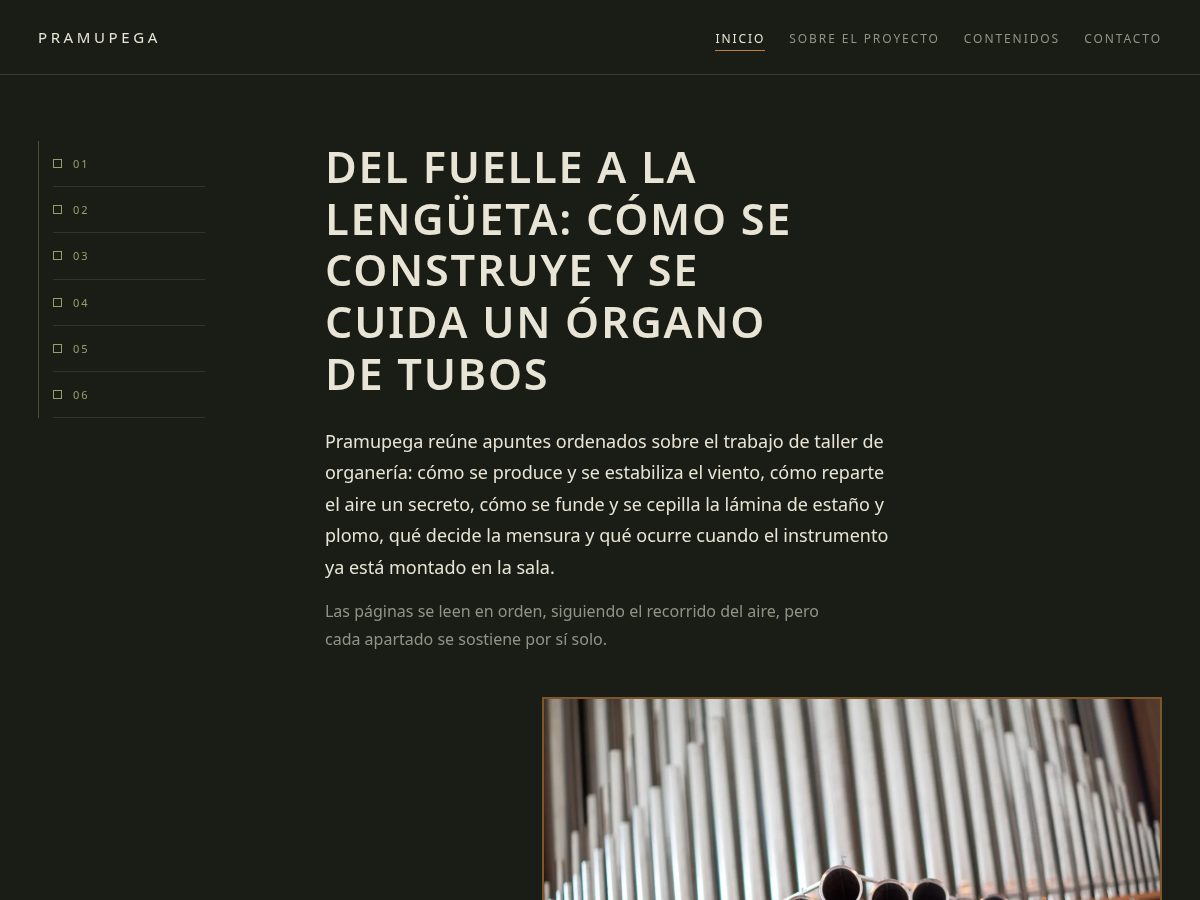 Landing-page snapshot of pramupega.world