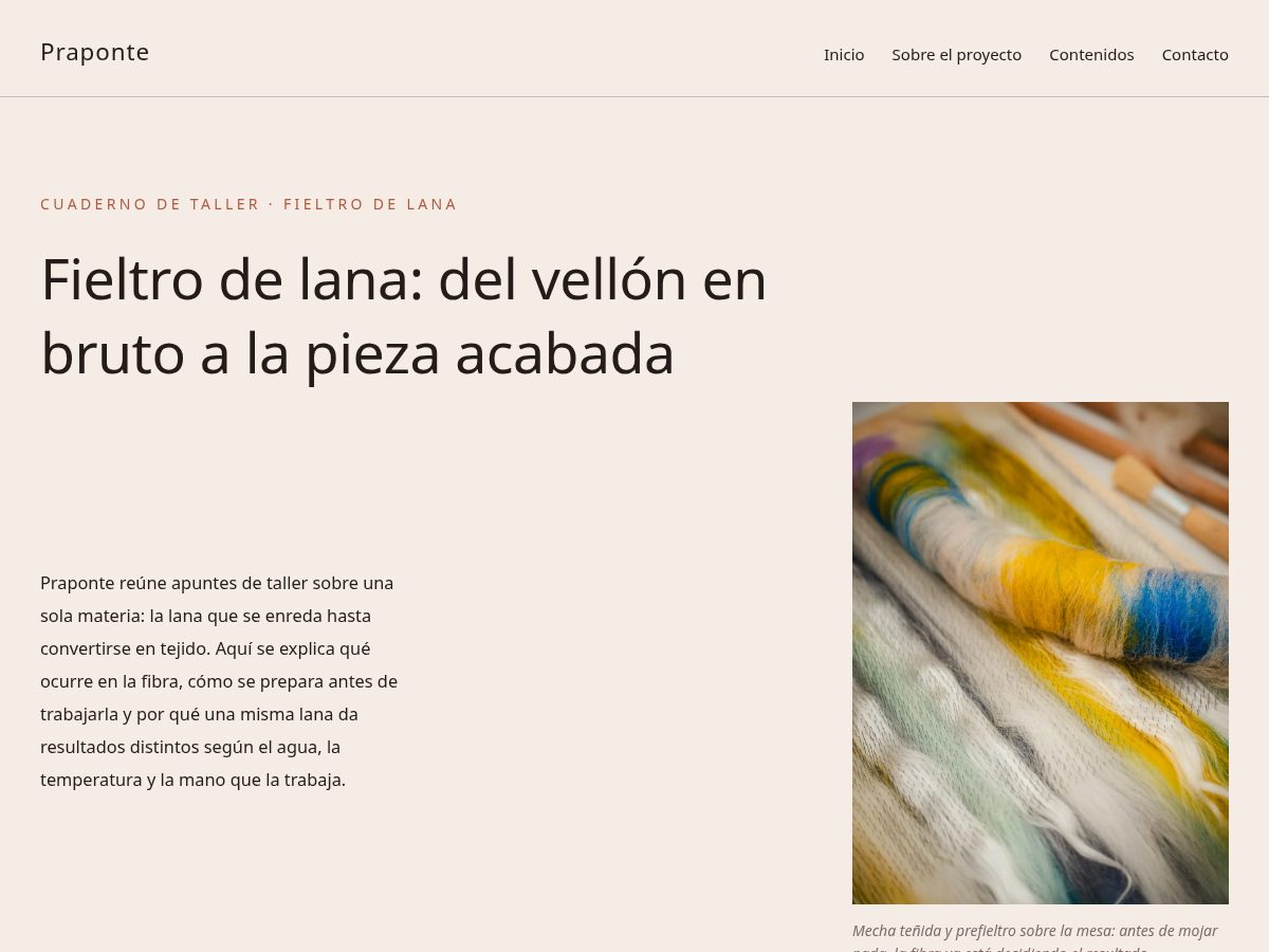 Landing-page snapshot of praponte.world