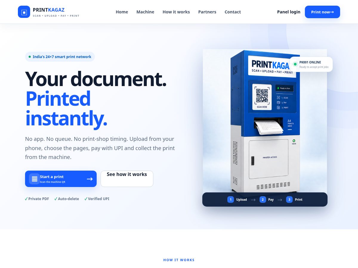 Landing-page snapshot of printkagaz.com