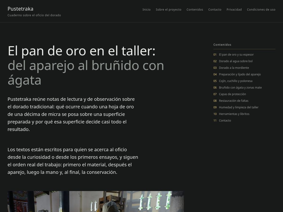 Landing-page snapshot of pustetraka.world