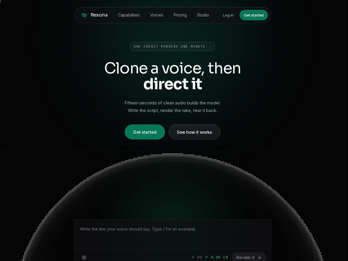 Landing-page snapshot of resona.vip