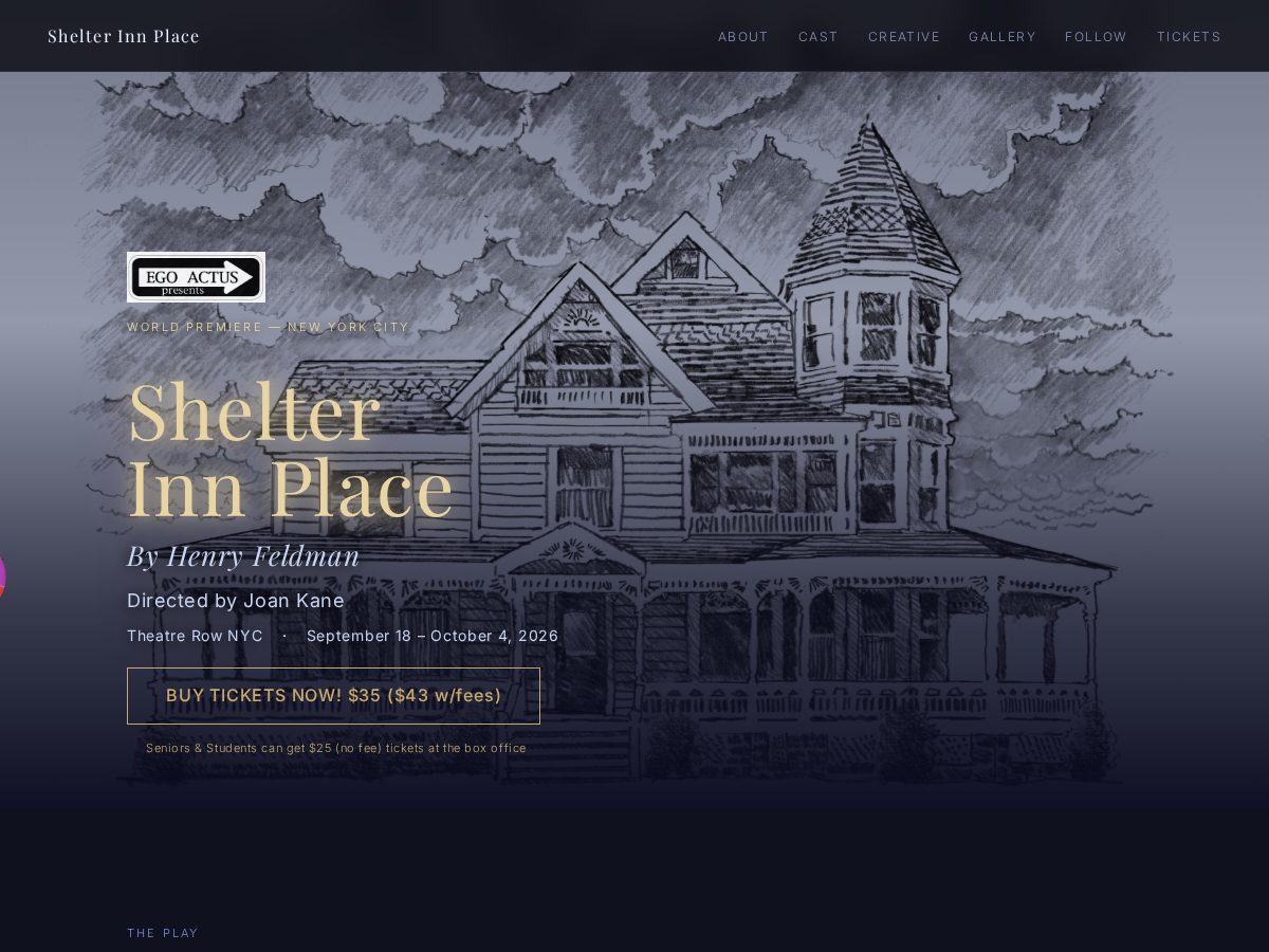 Landing-page snapshot of shelterinplaceplay.com