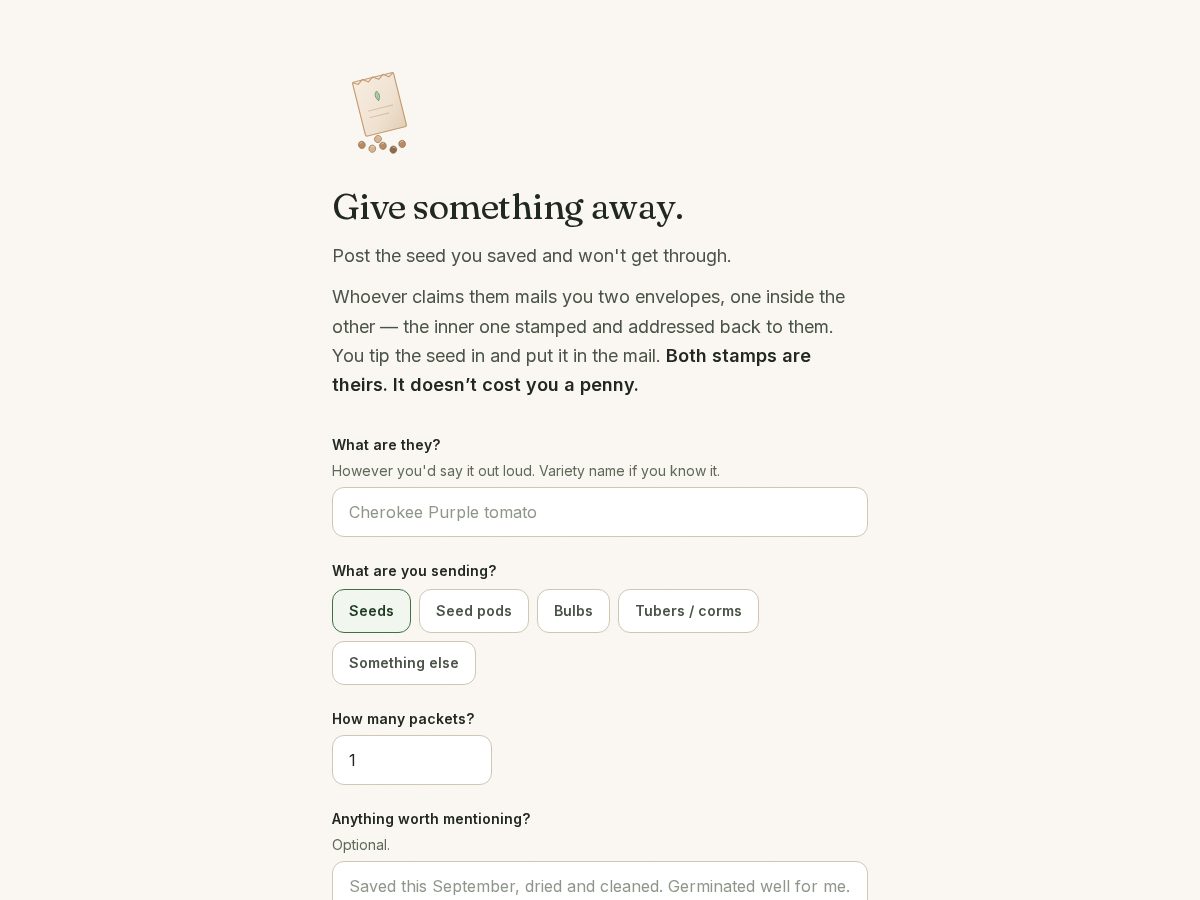 Landing-page snapshot of spareseed.com