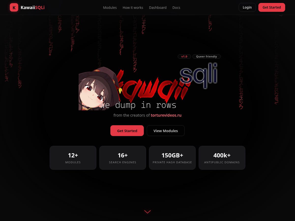 Landing-page snapshot of sqli.run