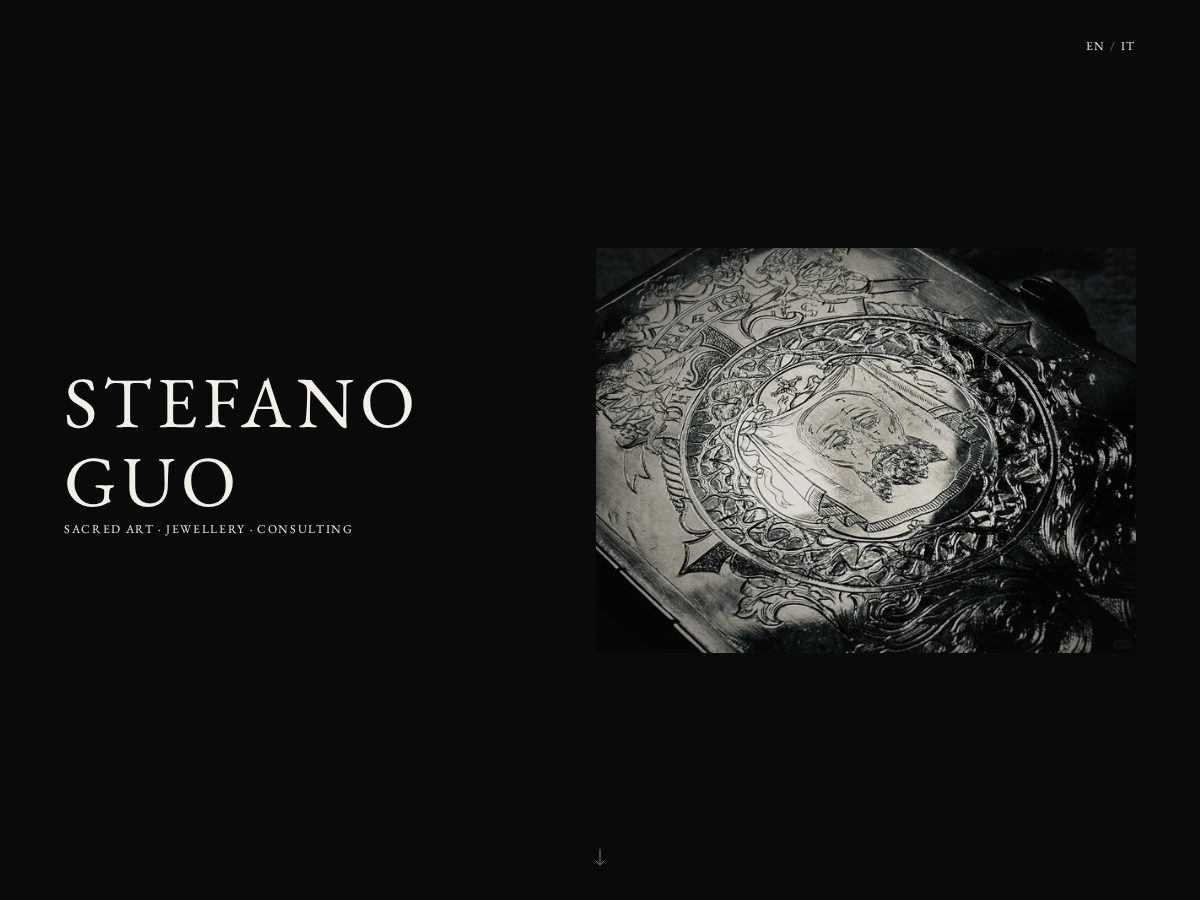 Landing-page snapshot of stefanoguo.com