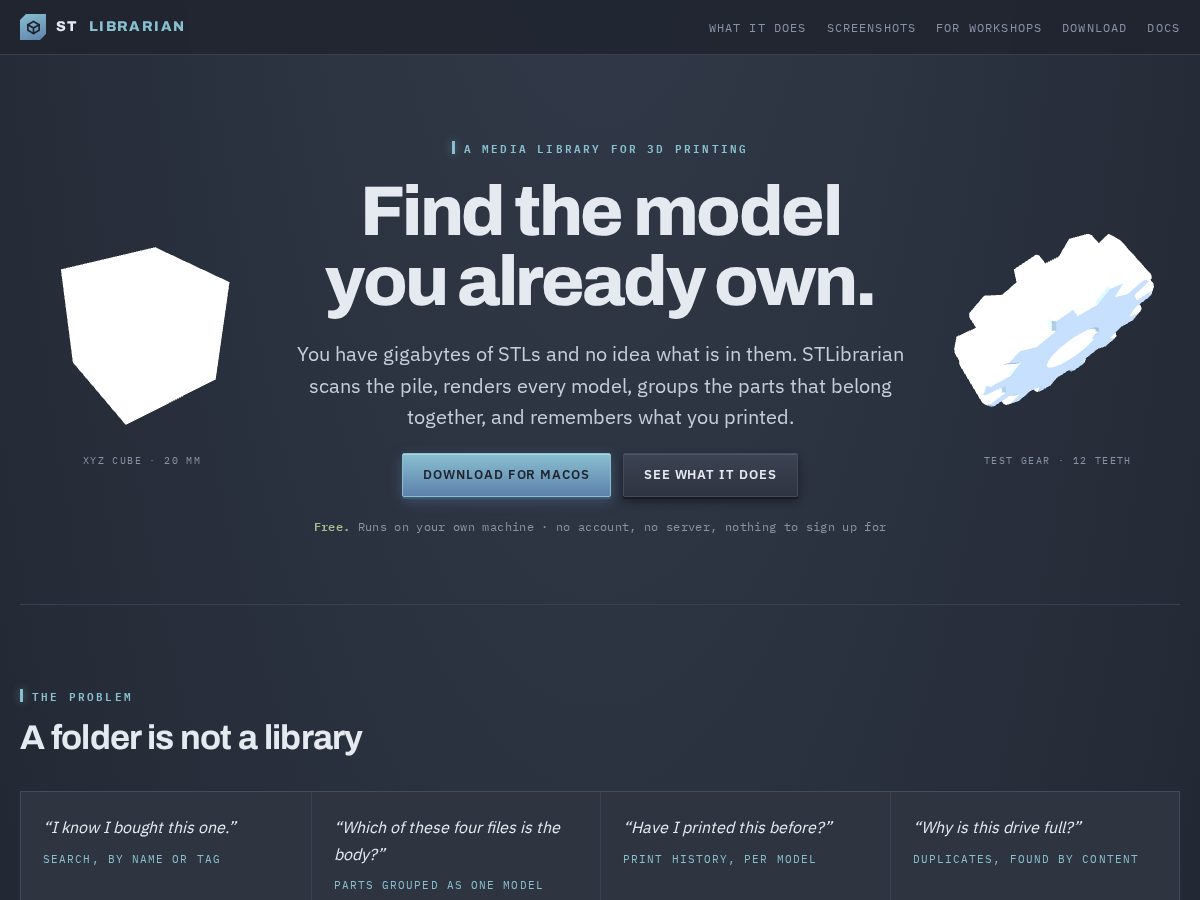 Landing-page snapshot of stlibrarian.com