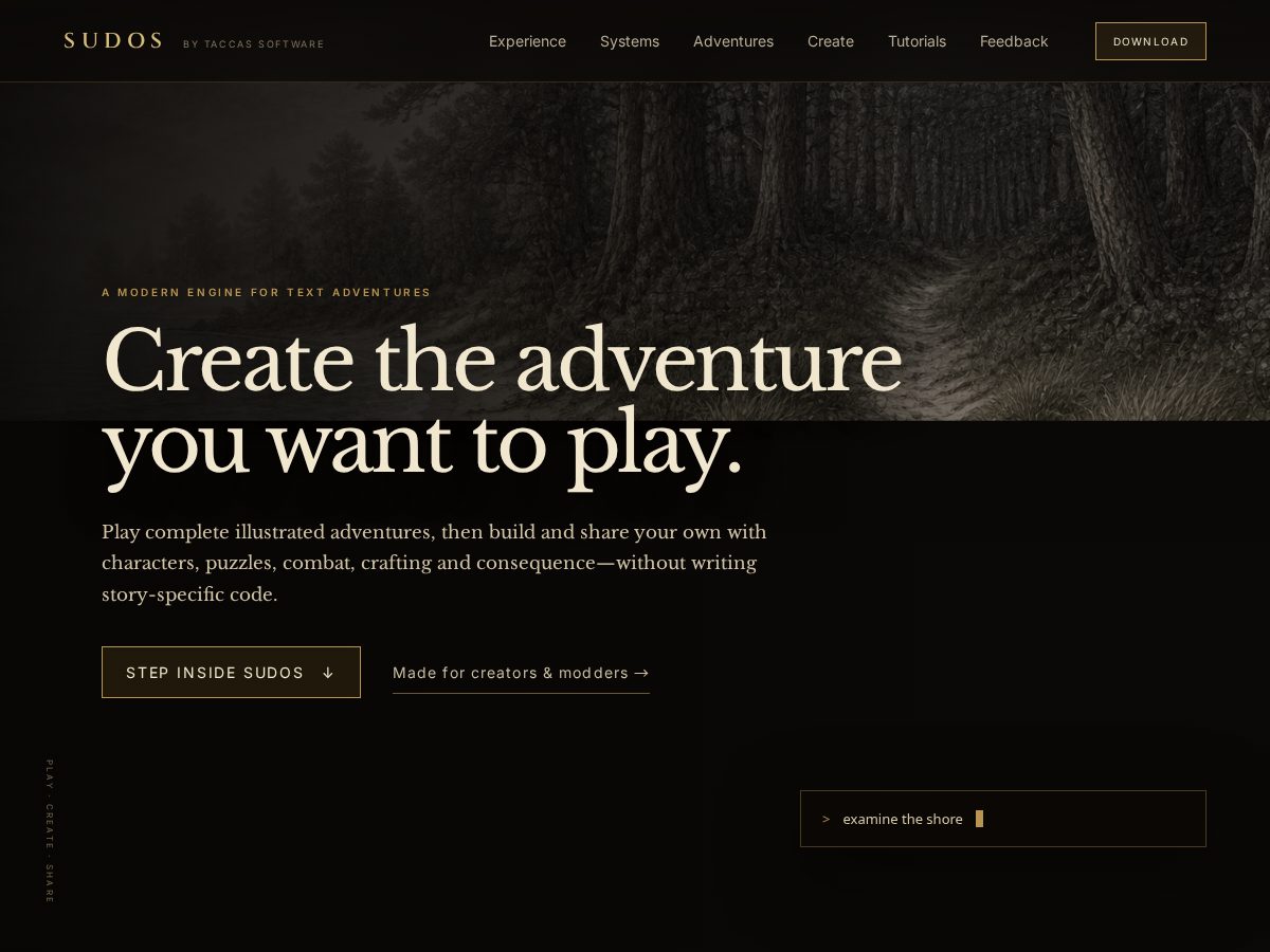 Landing-page snapshot of sudosadventures.com
