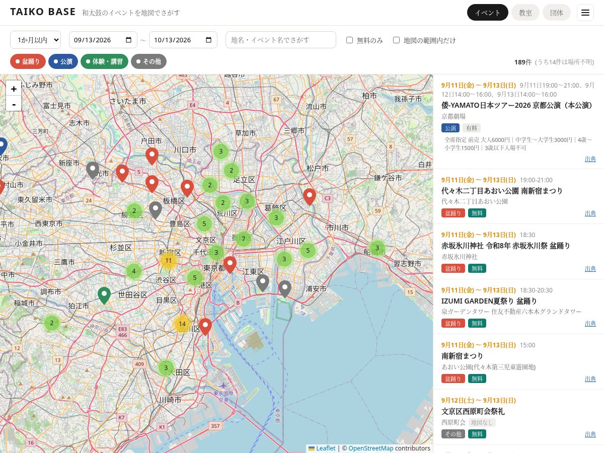 Landing-page snapshot of taikobase.net