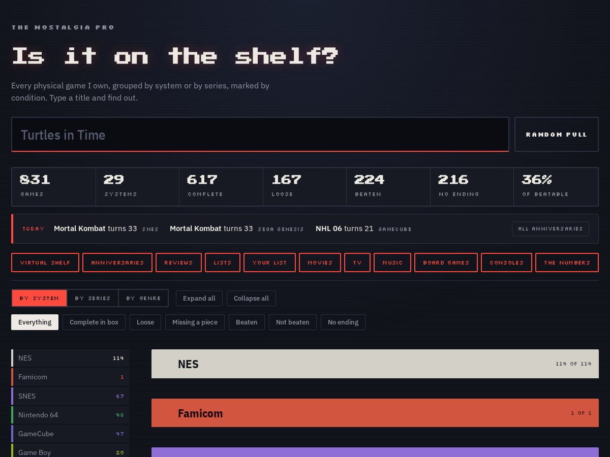 Landing-page snapshot of thenostalgiapro.com