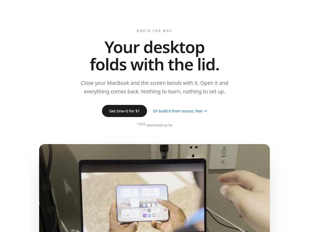 Landing-page snapshot of tryone-o.com